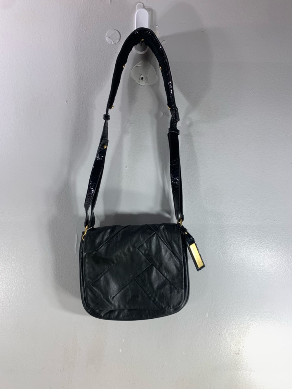 Marc by marc Jacobs black leather patchwork shoulder crossbody bag - Picture 2 of 9